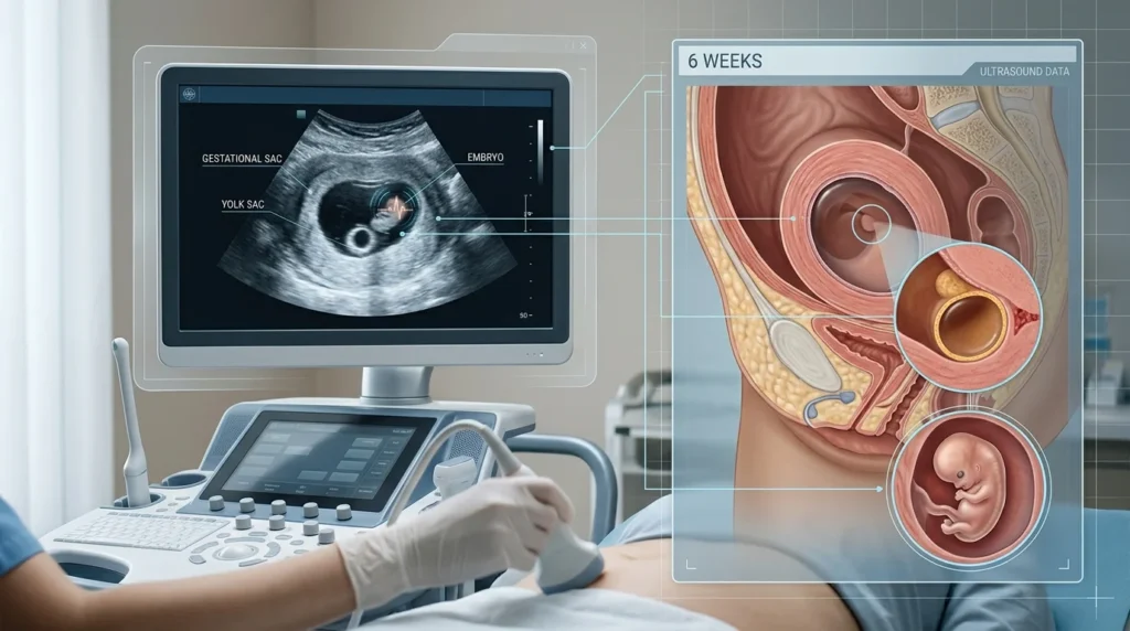 6 Weeks Pregnant Ultrasound 